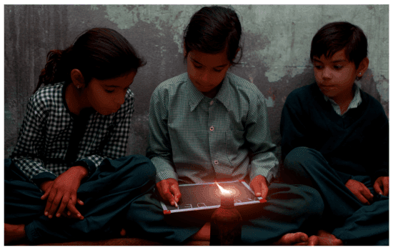 Children studying